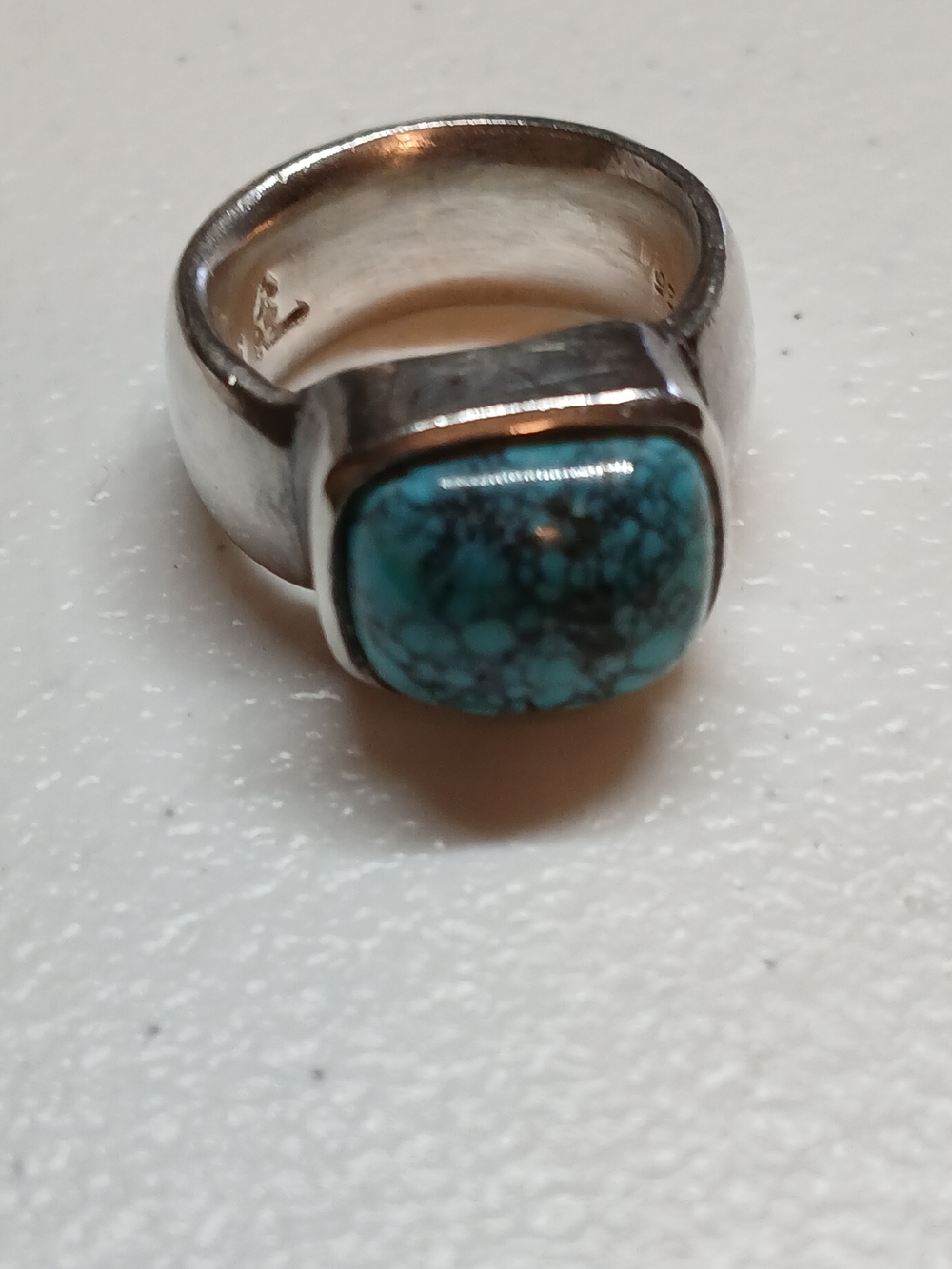 Sterling Silver 925 Elliott Turquoise Cushion-Top Ring - Women's Jewelry